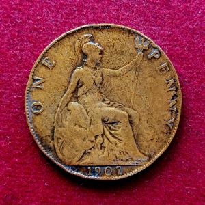United Kingdom (UK) 1 Penny Edward VII 1907 Coin