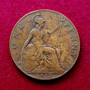 United Kingdom (UK) 1 Penny George V 1913 Coin