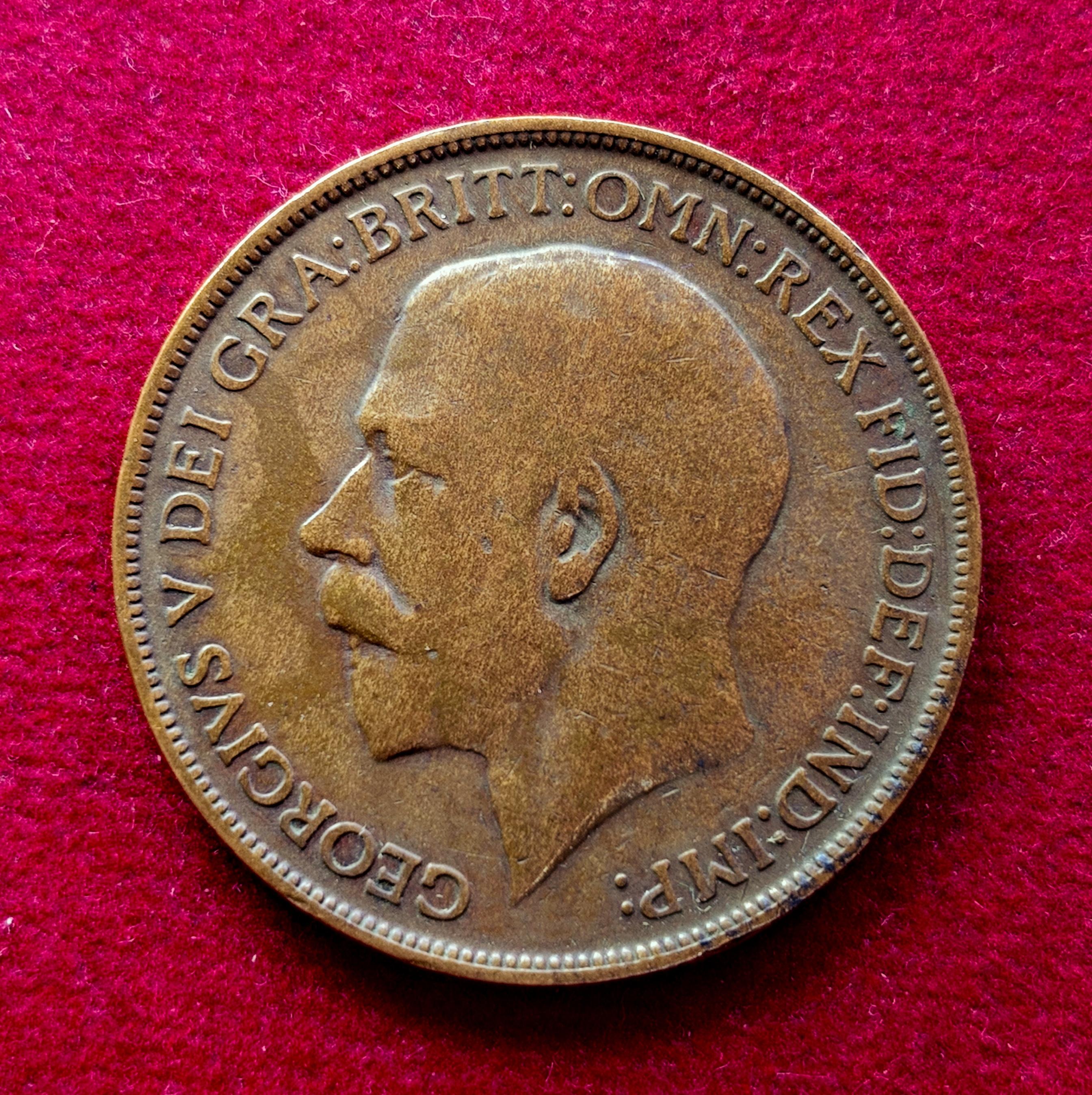United Kingdom (UK) 1 Penny George V 1913 Coin