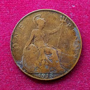 United Kingdom (UK) 1 Penny George V 1915 Coin