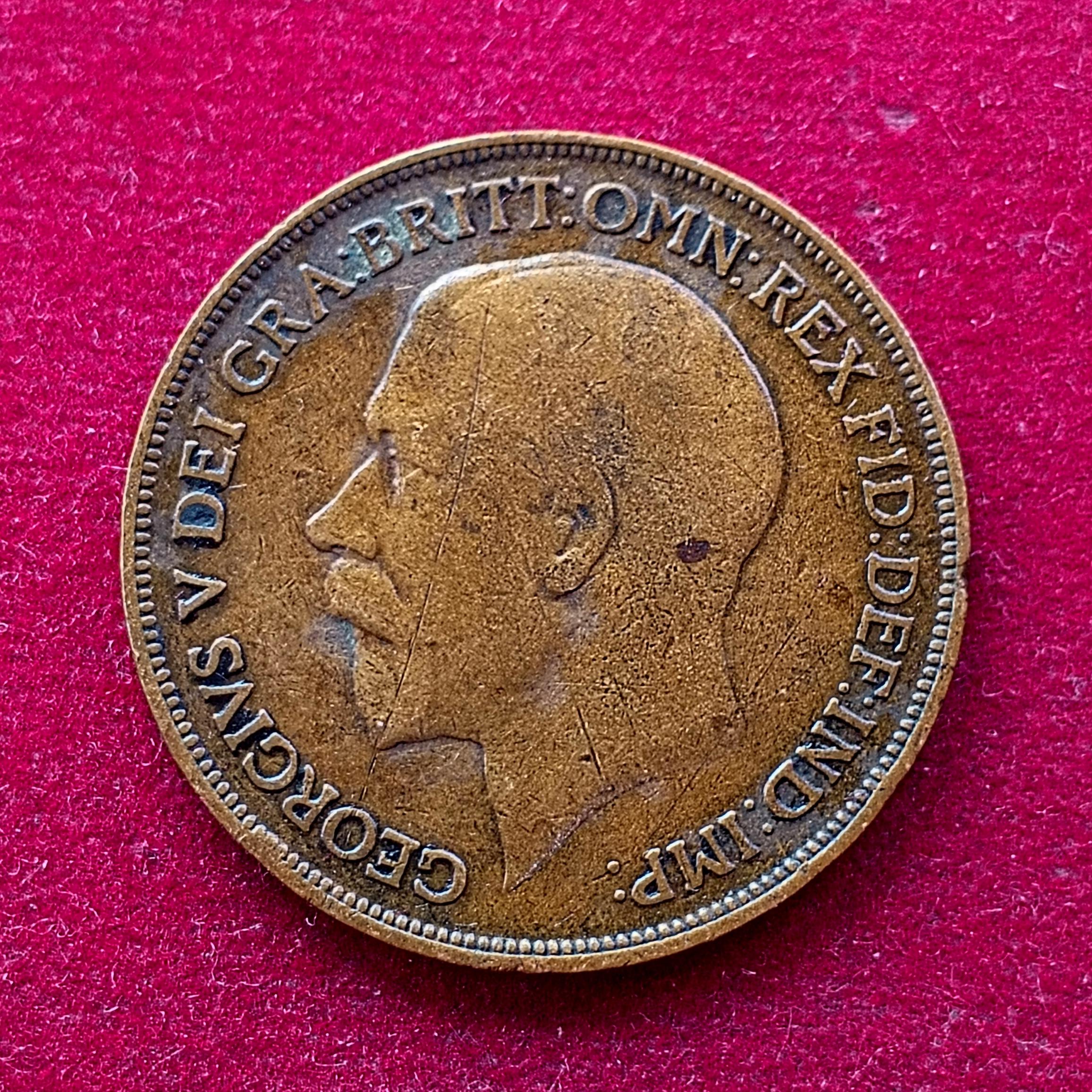 United Kingdom (UK) 1 Penny George V 1915 Coin