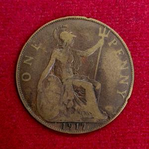 United Kingdom (UK) 1 Penny George V 1917 Coin