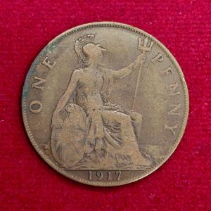 United Kingdom (UK) 1 Penny George V 1917 Coin