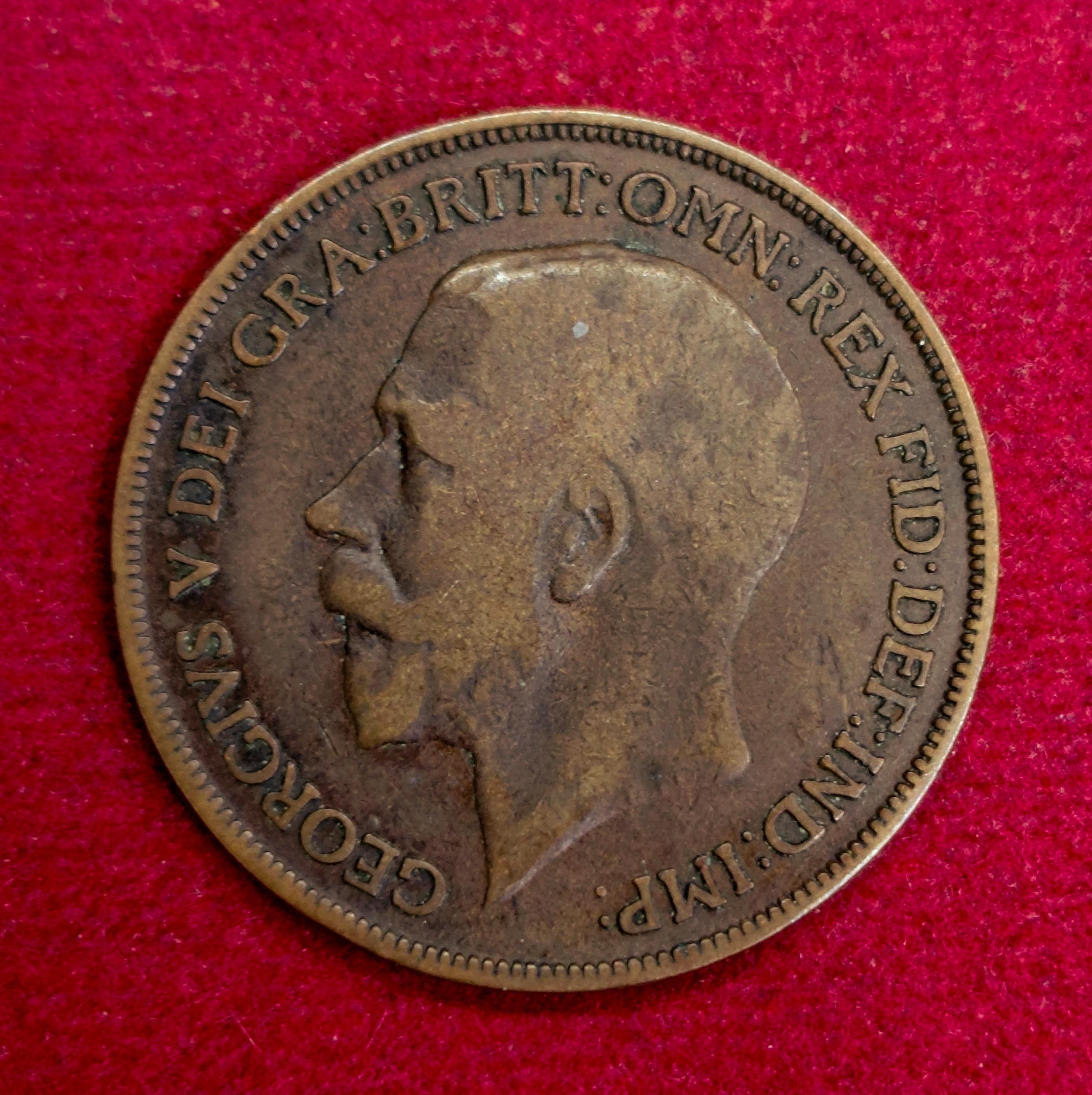 United Kingdom (UK) 1 Penny George V 1917 Coin