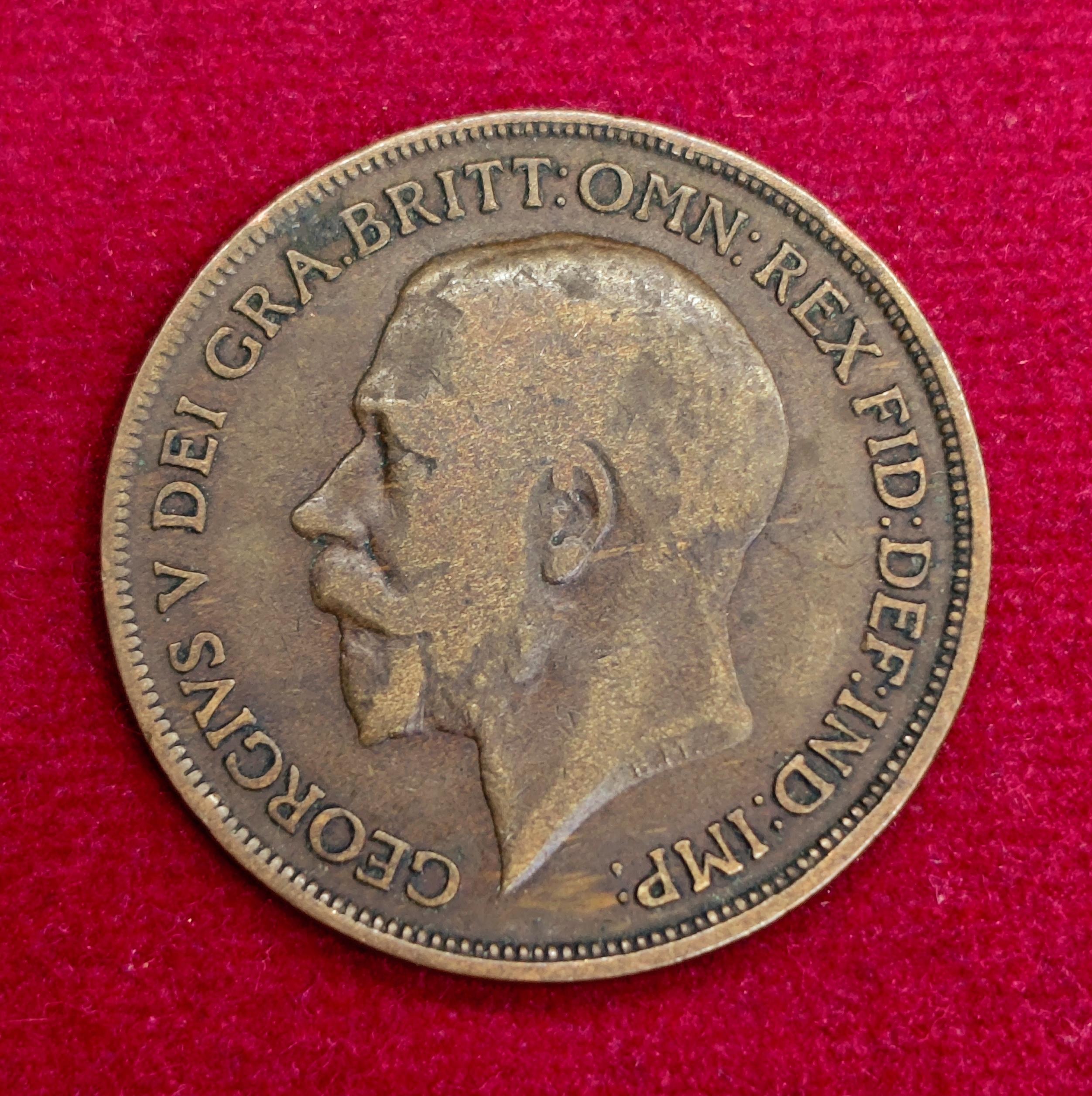 United Kingdom (UK) 1 Penny George V 1917 Coin
