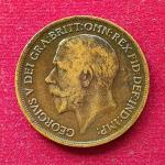 United Kingdom (UK) 1 Penny George V 1919 Coin