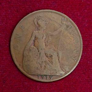 United Kingdom (UK) 1 Penny George V 1919 Coin