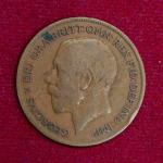 United Kingdom (UK) 1 Penny George V 1919 Coin