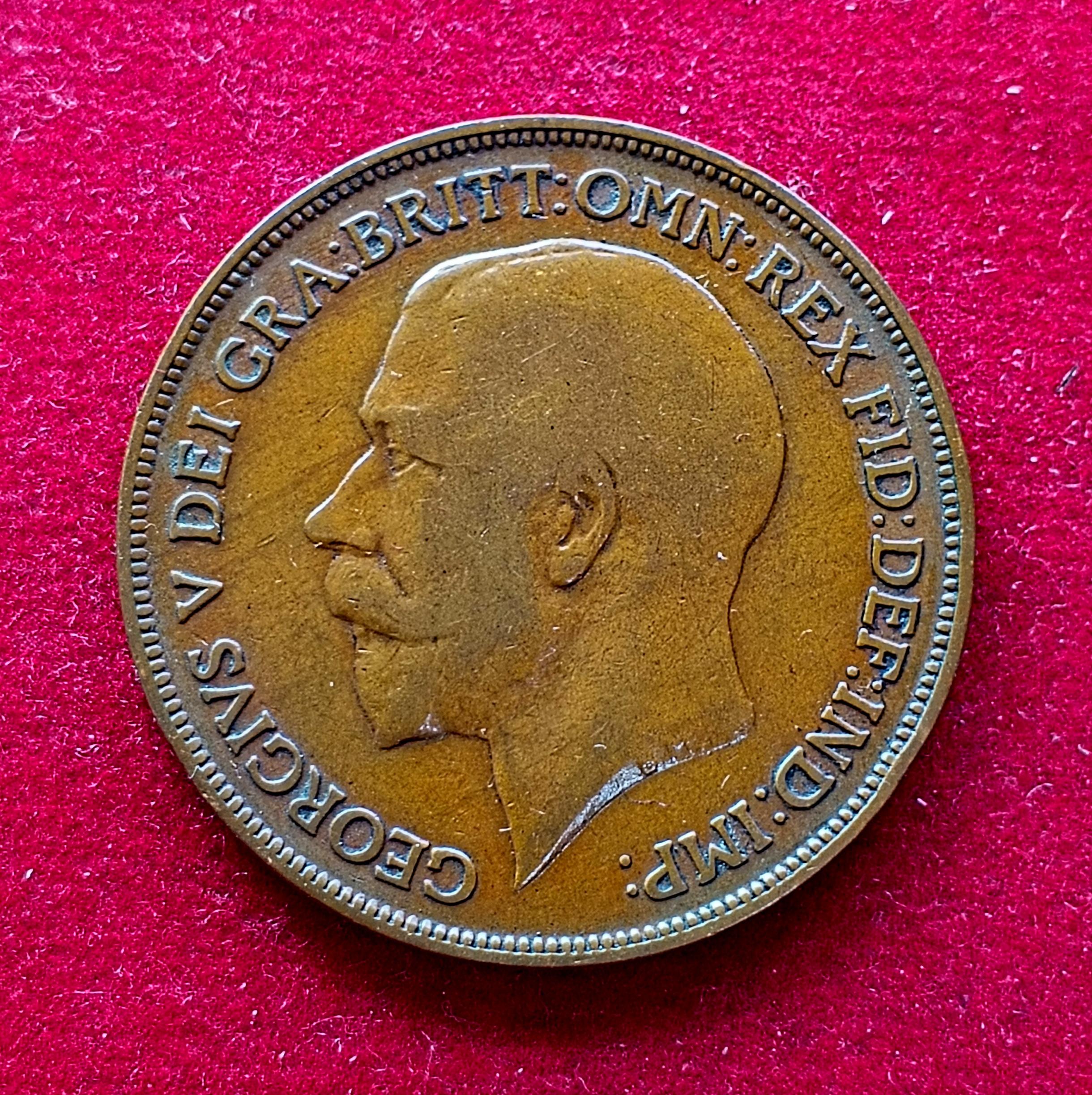 United Kingdom (UK) 1 Penny George V 1921 Coin