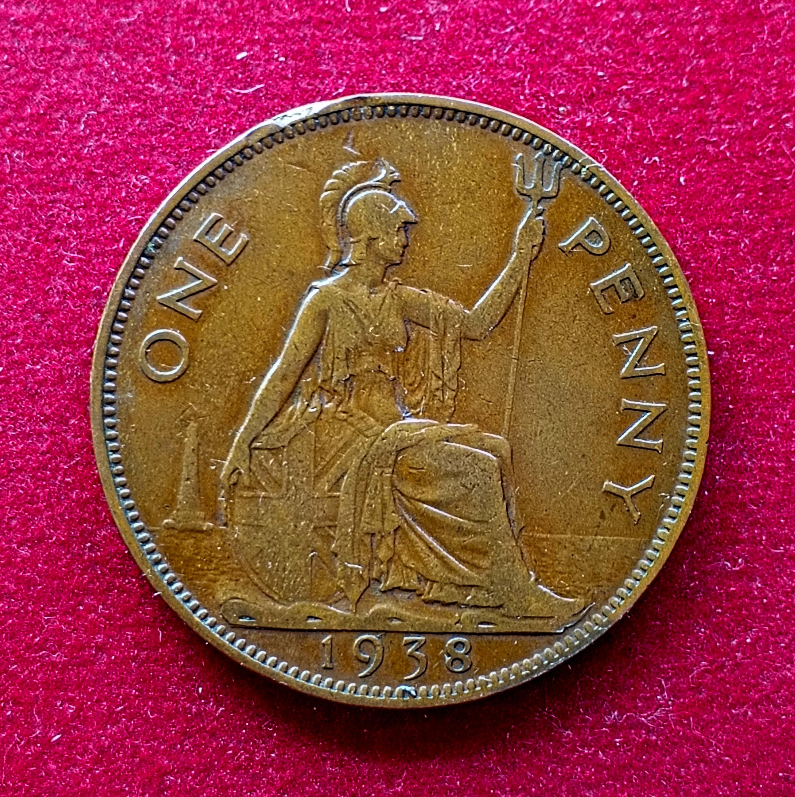 United Kingdom (UK) 1 Penny George VI 1938 Coin