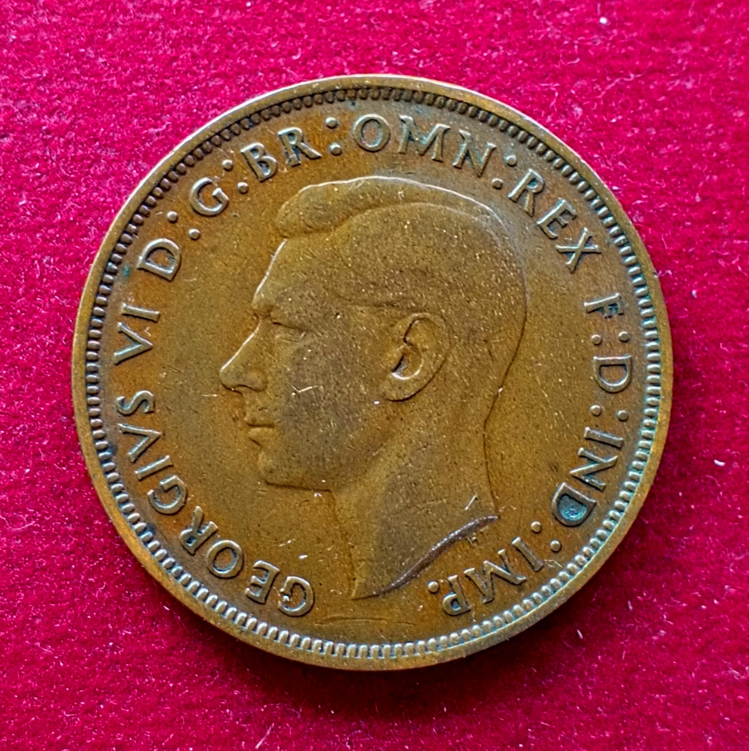 United Kingdom (UK) 1 Penny George VI 1938 Coin