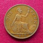 United Kingdom (UK) 1 Penny George VI 1939 Coin