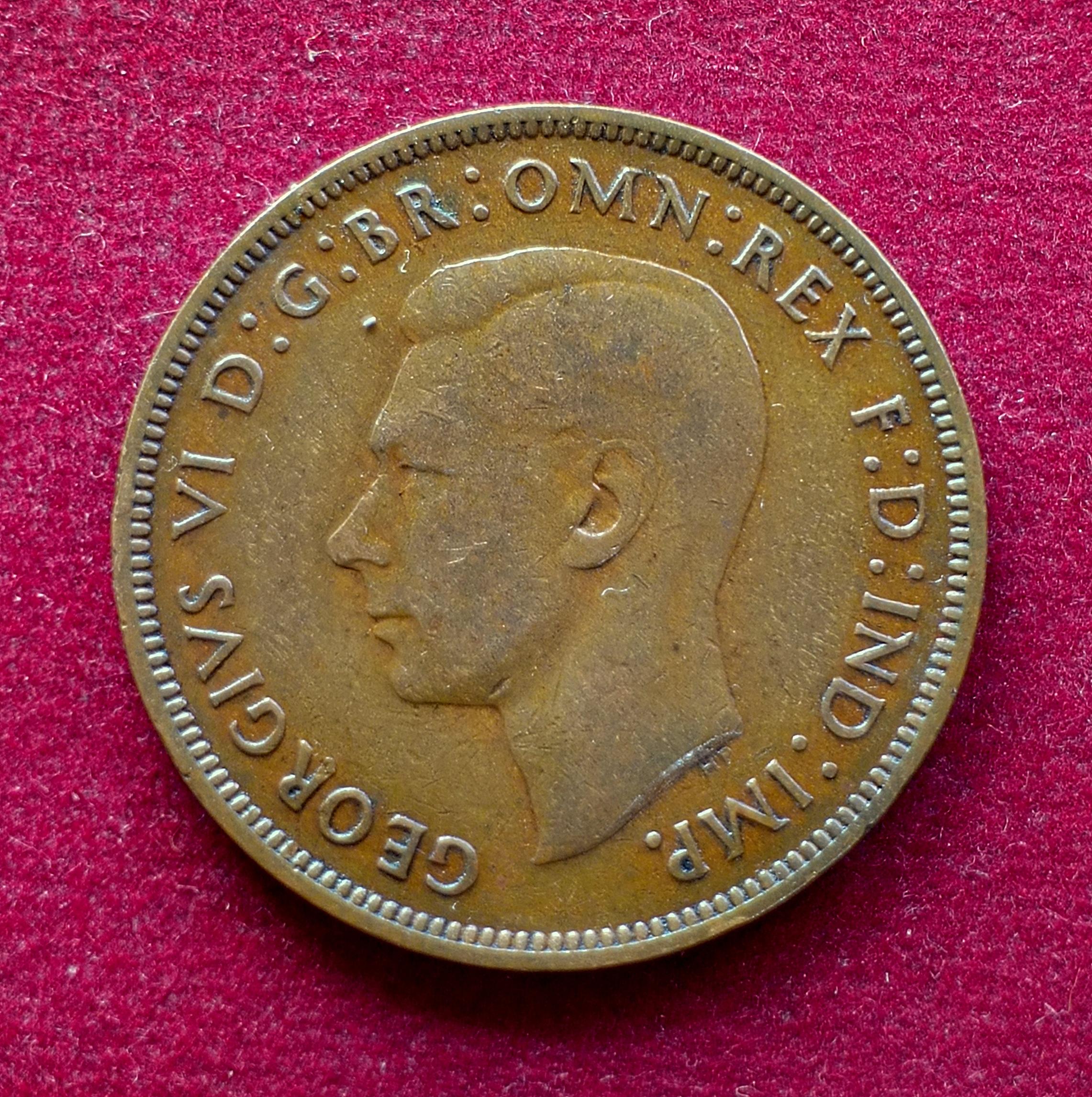 United Kingdom (UK) 1 Penny George VI 1939 Coin