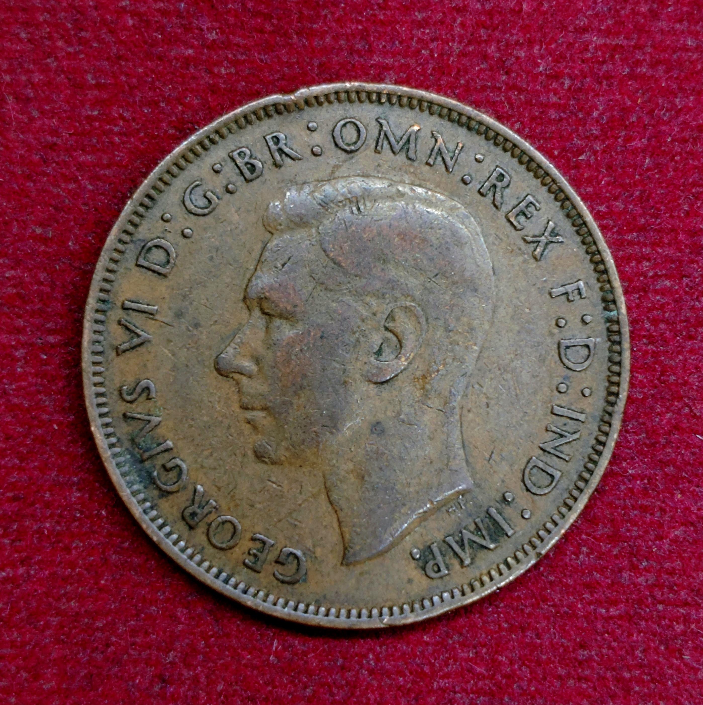 United Kingdom (UK) 1 Penny George VI 1945 Coin