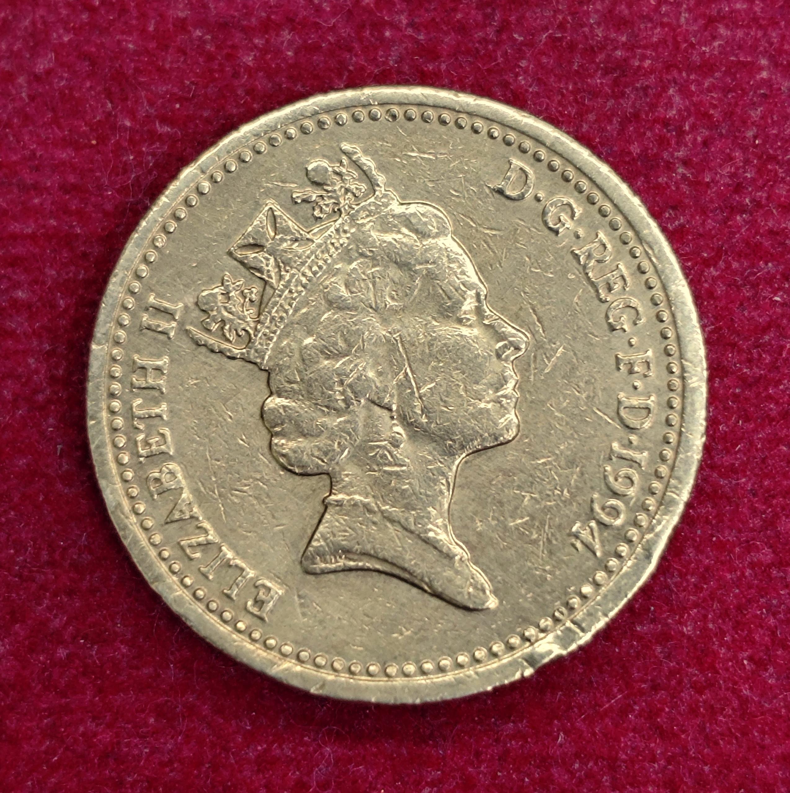 United Kingdom (UK) 1 Pound Elizabeth II 1994 Coin
