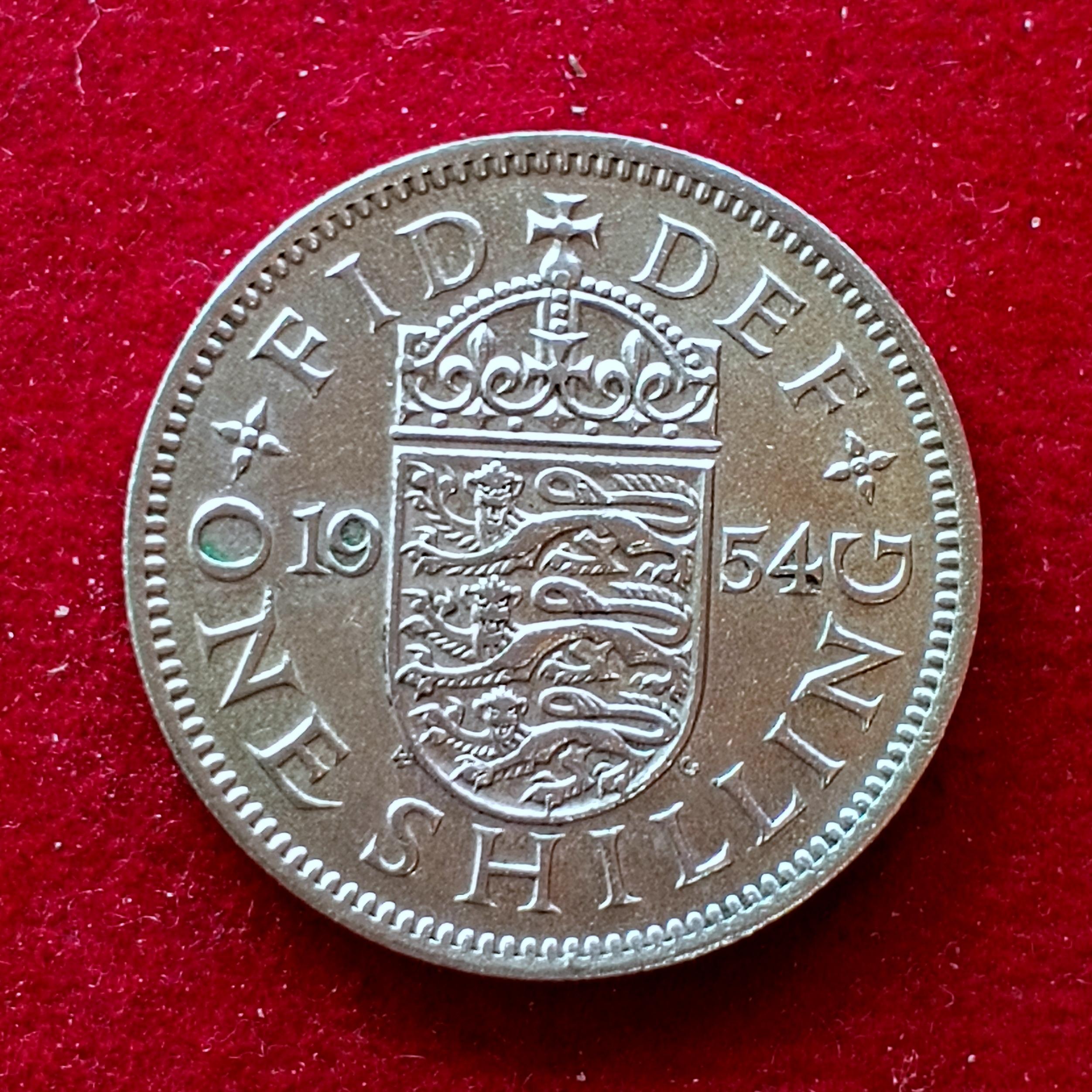 United Kingdom (UK) 1 Shilling Elizabeth II 1954 Coin