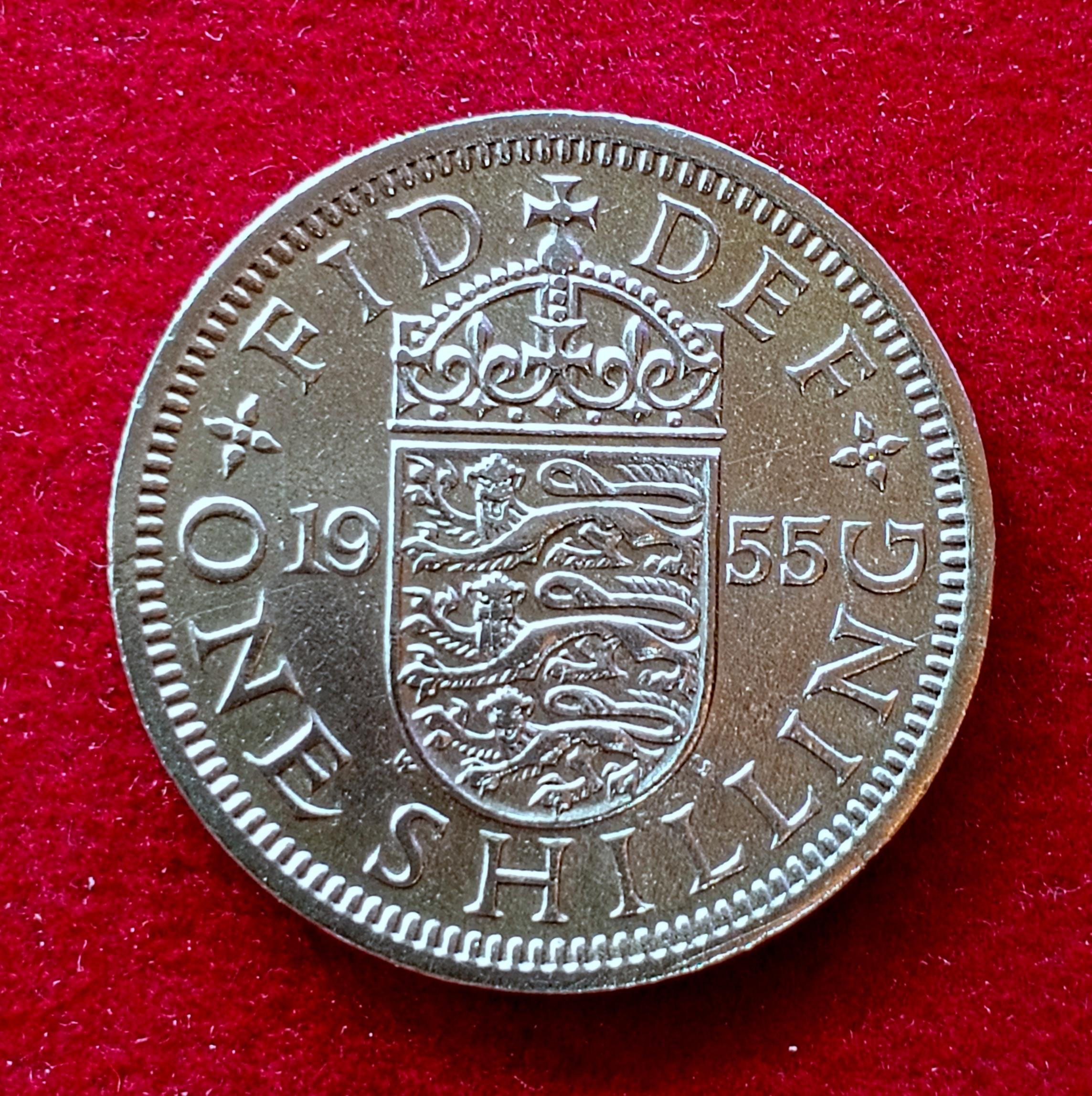 United Kingdom (UK) 1 Shilling Elizabeth II 1955 Coin