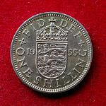 United Kingdom (UK) 1 Shilling Elizabeth II 1955 Coin