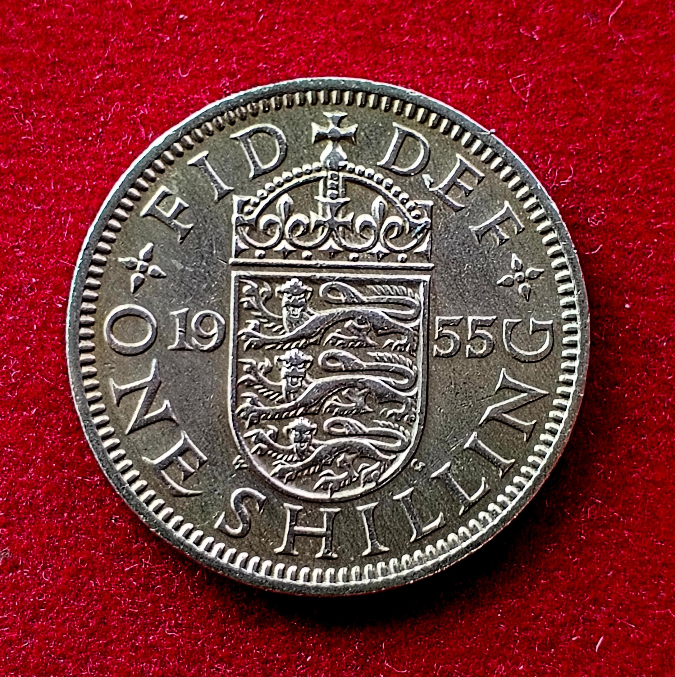 United Kingdom (UK) 1 Shilling Elizabeth II 1955 Coin