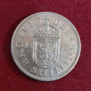 United Kingdom (UK) 1 Shilling - Elizabeth II 1957 Coin