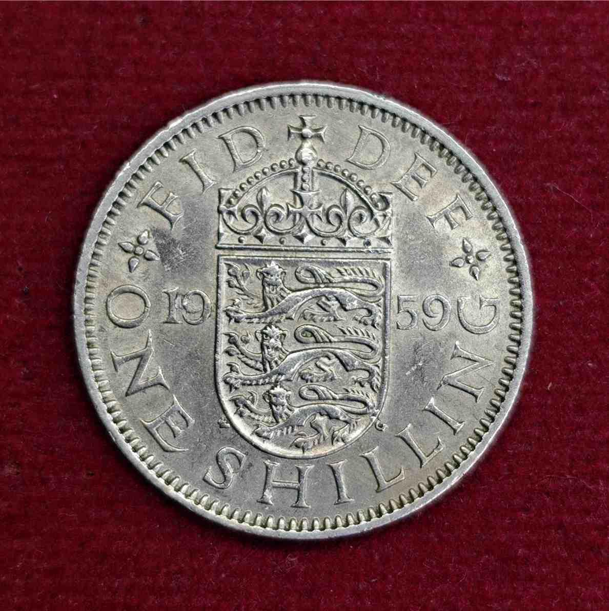 United Kingdom (UK) 1 Shilling - Elizabeth II 1959 Coin
