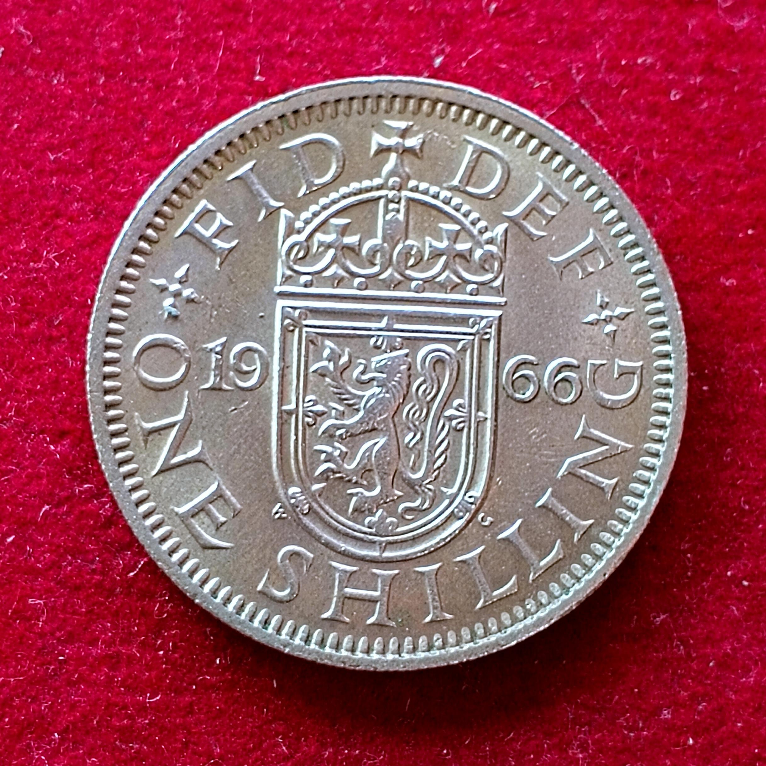 United Kingdom (UK) 1 Shilling - Elizabeth II 1966 Coin