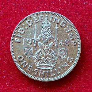 United Kingdom (UK) 1 Shilling George VI  Scottish crest 1948 Coin