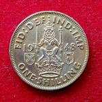 United Kingdom (UK) 1 Shilling George VI  Scottish crest 1948 Coin