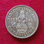 United Kingdom (UK) 1 Shilling George VI  Scottish crest 1948 Coin