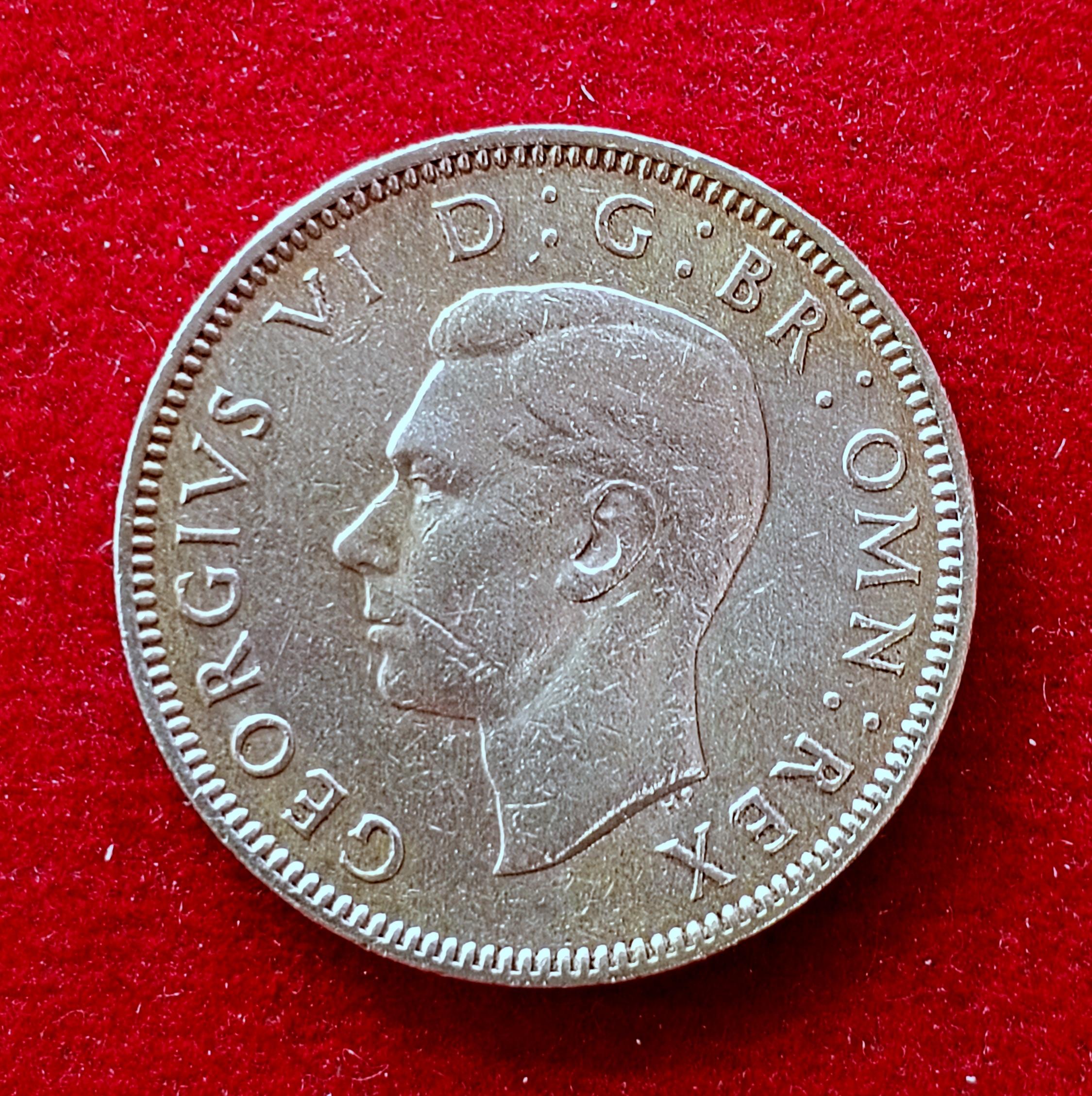 United Kingdom (UK) 1 Shilling George VI  Scottish crest 1948 Coin