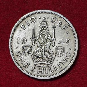 United Kingdom (UK) 1 Shilling George VI  Scottish crest 1949 Coin