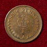 United Kingdom (UK) 1/2 New Penny Elizabeth II 1971 Coin