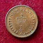 United Kingdom (UK) 1/2 New Penny Elizabeth II 1973 Coin