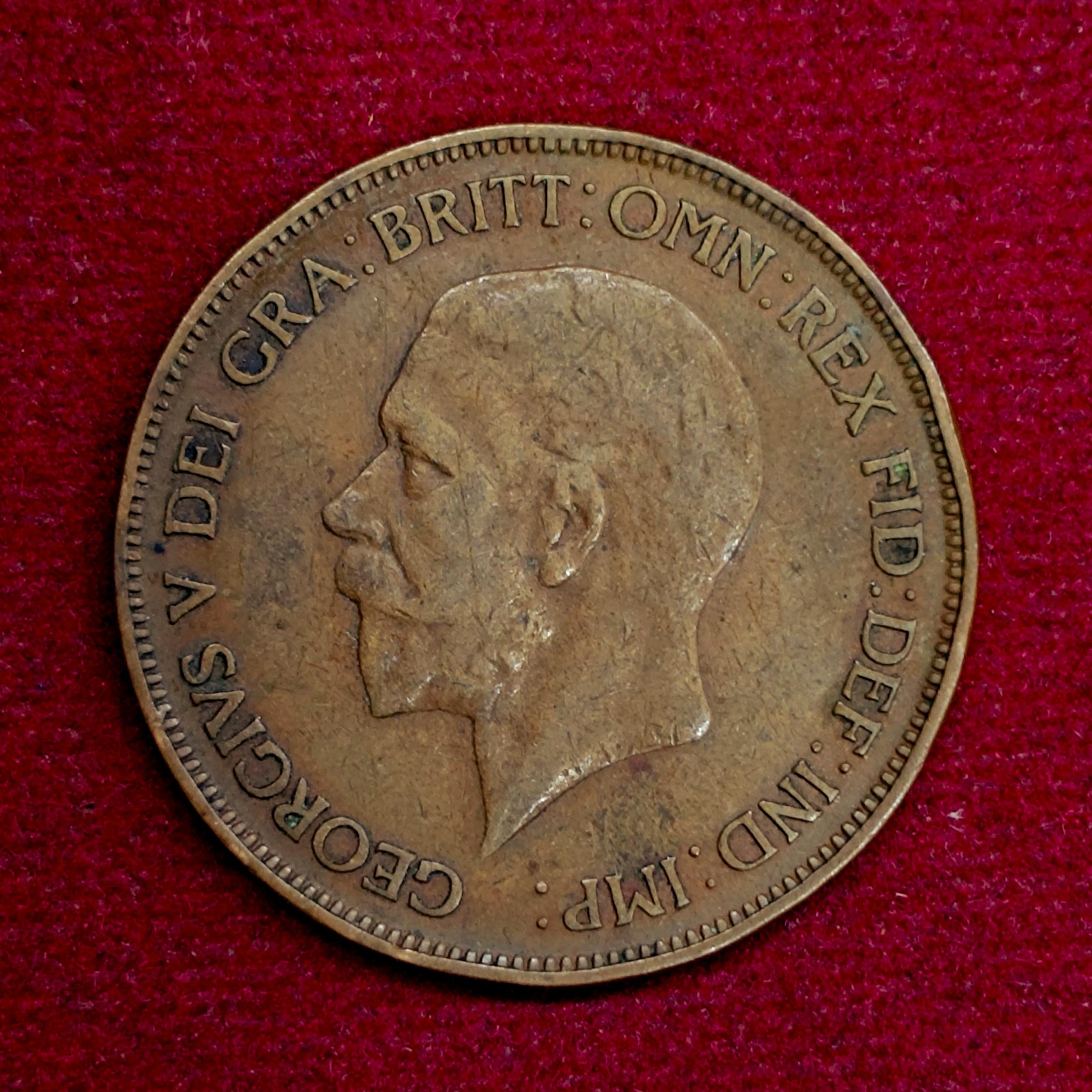 United Kingdom (UK) 1 Penny George V 1929 Coin
