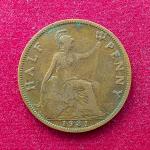 United Kingdom (UK) 1/2 Penny George V 1931 Coin