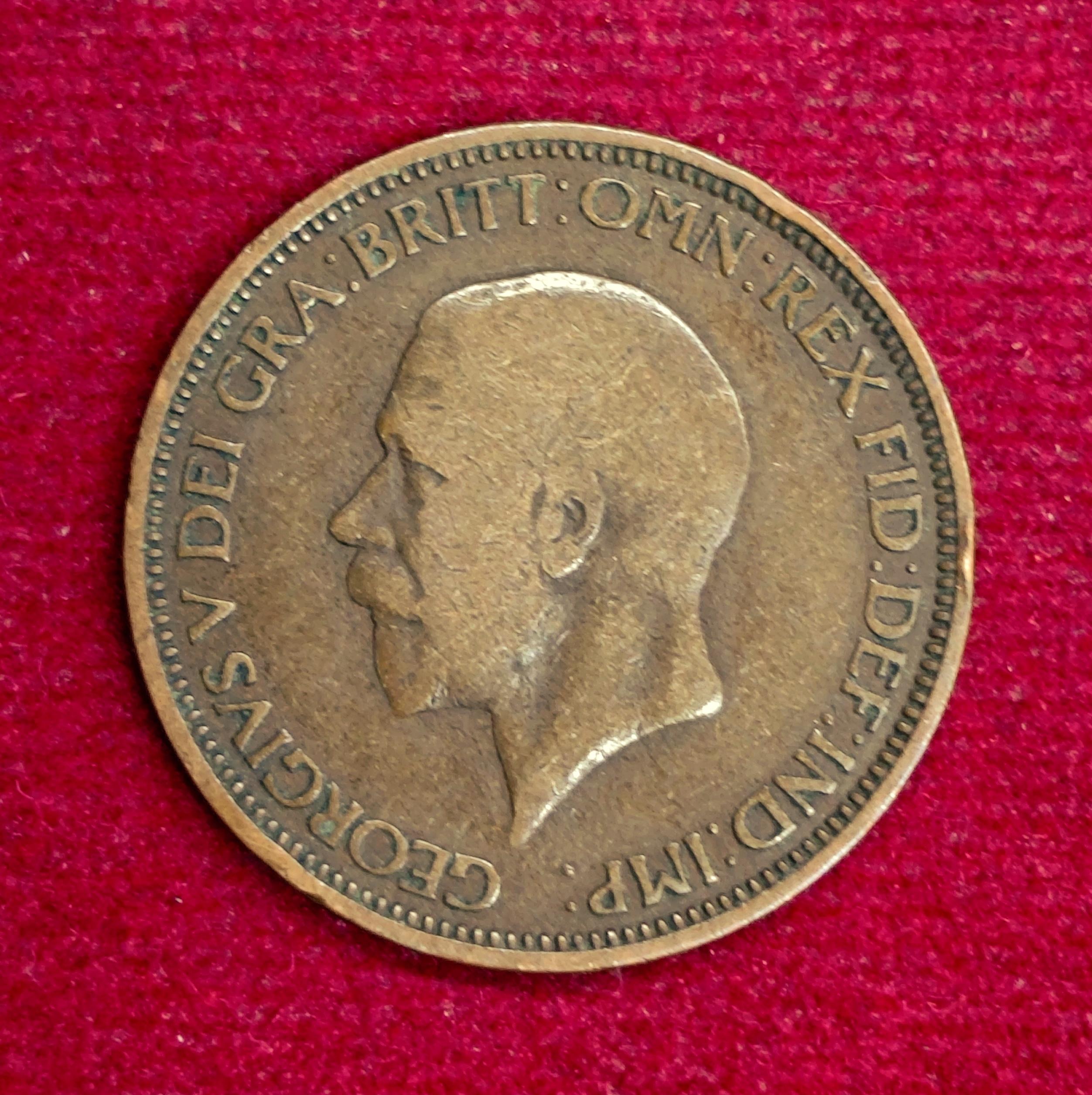 United Kingdom (UK) 1/2 Penny George V 1934 Coin