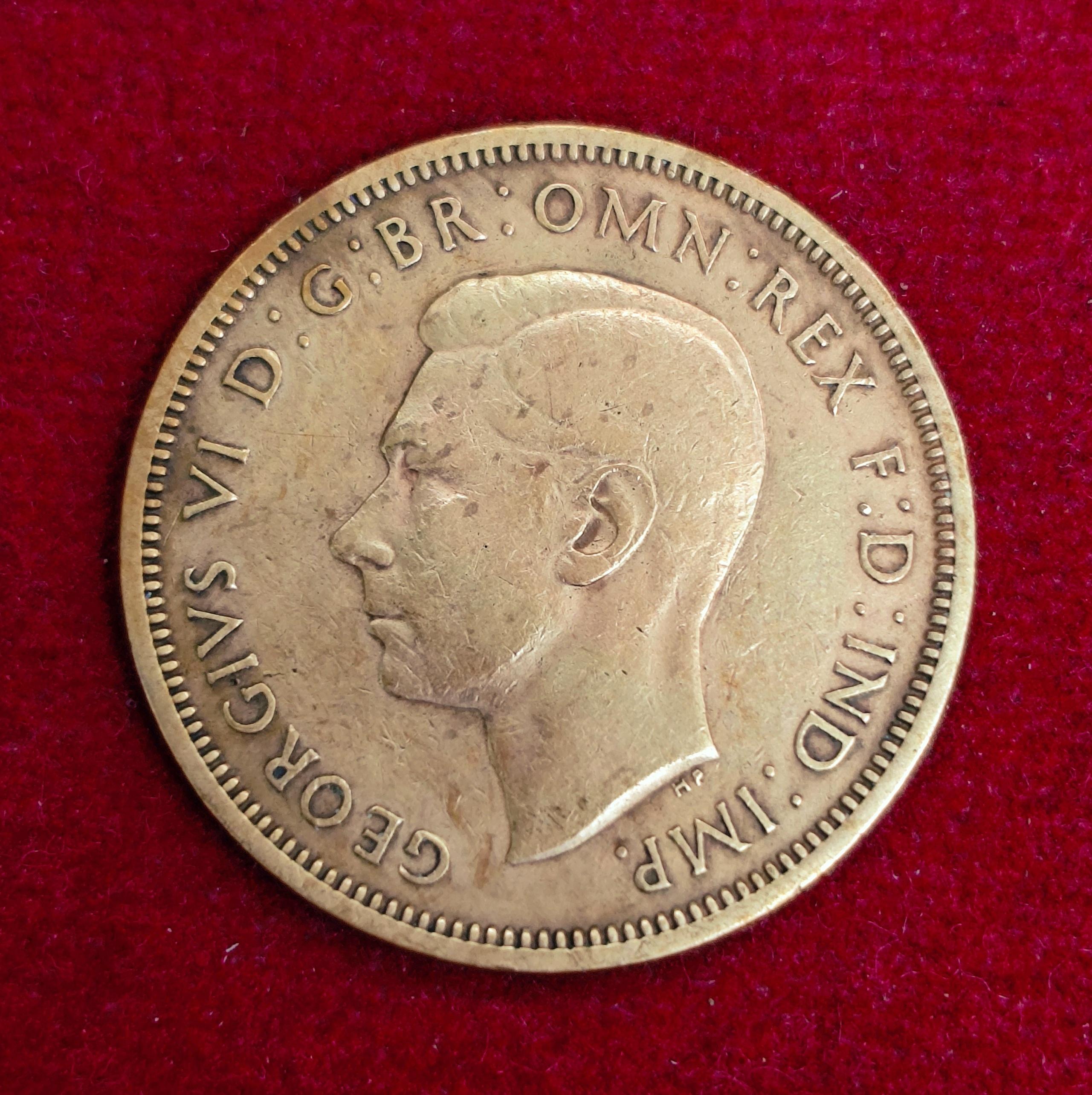 United Kingdom (UK) 1/2 Penny George VI 1938 Coin