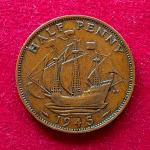 United Kingdom (UK) 1/2 Penny George VI 1945 Coin