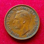 United Kingdom (UK) 1/2 Penny George VI 1945 Coin