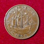 United Kingdom (UK) 1/2 Penny George VI 1956 Coin