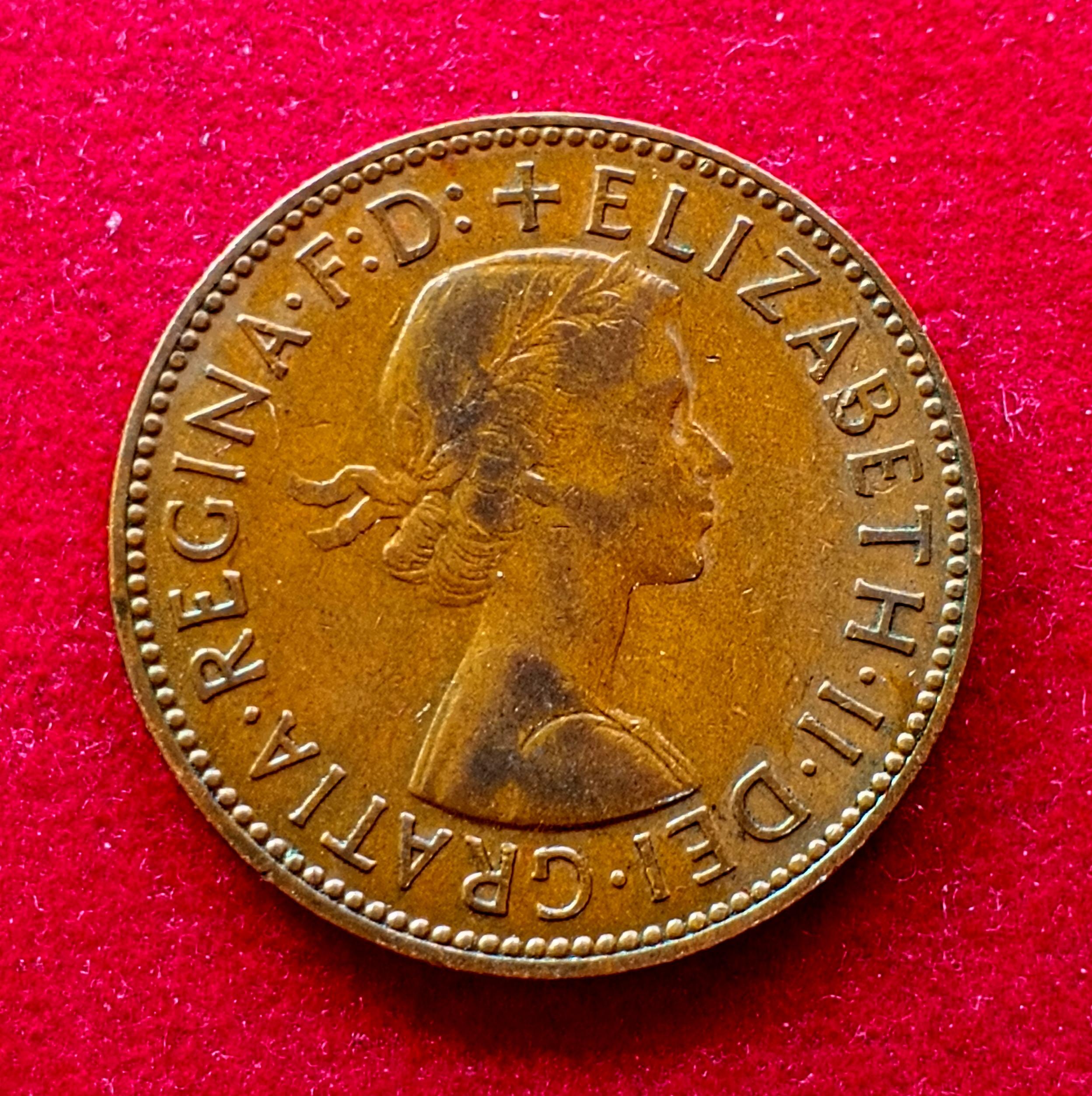 United Kingdom (UK) 1/2 Penny George VI 1960 Coin