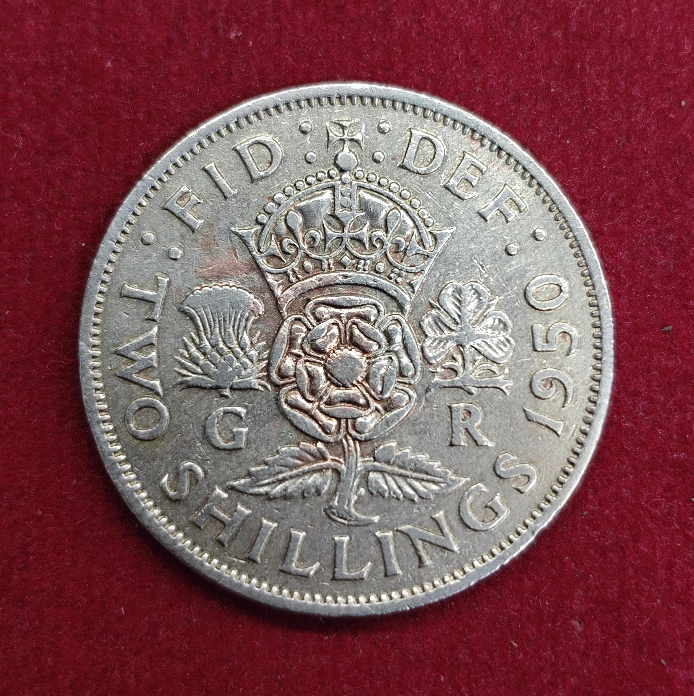 United Kingdom (UK) 2 Shillings Elizabeth II 1950 Coin