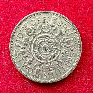 United Kingdom (UK) 2 Shillings Elizabeth II 1966 Coin
