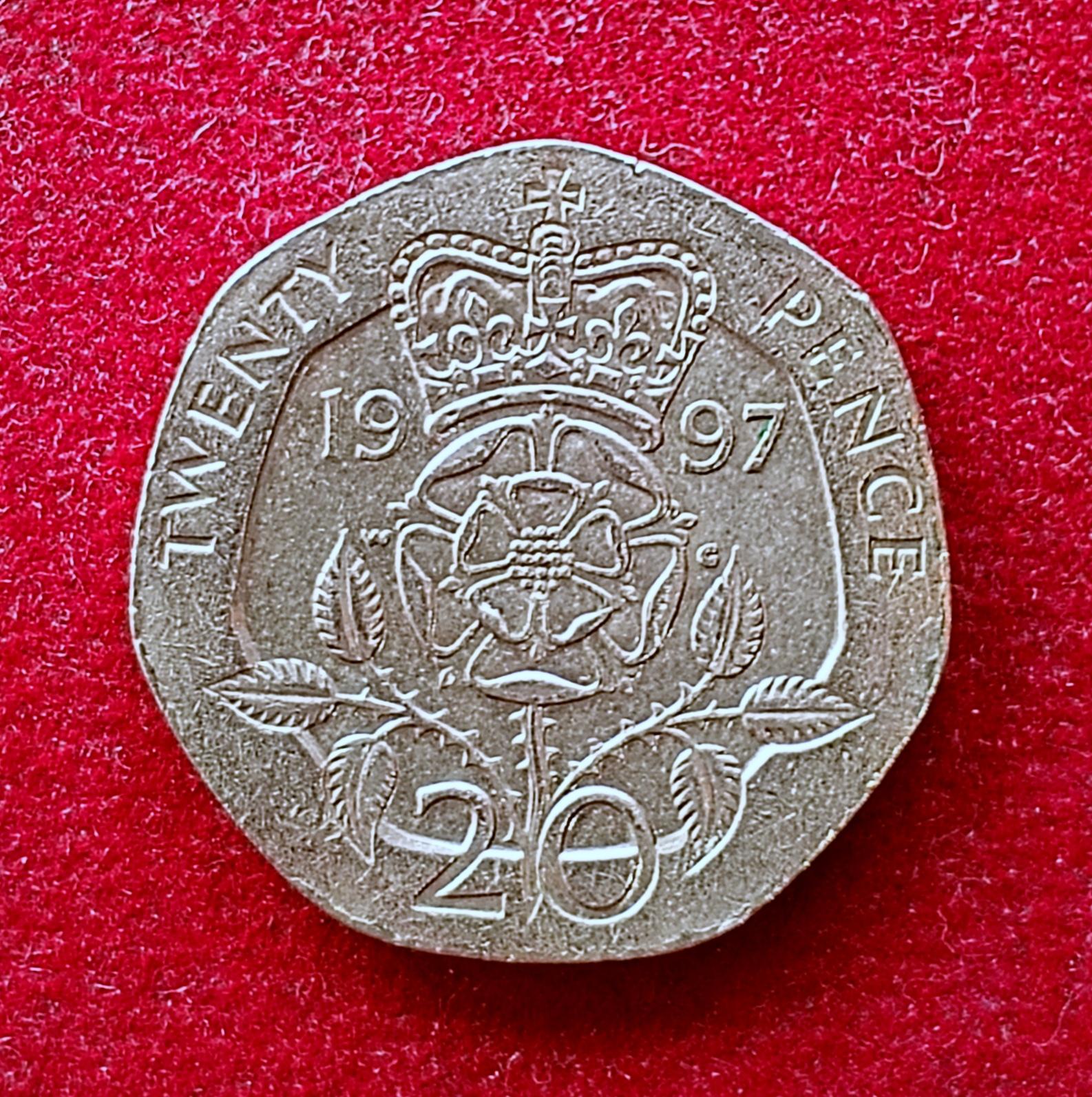 United Kingdom (UK) 20 Pence Elizabeth II 1997 Coin