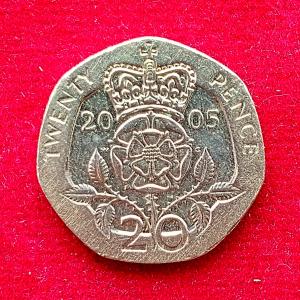 United Kingdom (UK) 20 Pence Elizabeth II 2005 Coin
