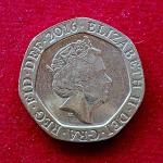 United Kingdom (UK) 20 Pence - Elizabeth II  Royal Shield 2016 Coin