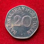 United Kingdom (UK) 20 Pence – National Transport Token N.C. Midi 1980