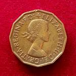 United Kingdom (UK) 3 Pence - Elizabeth II 1954 Coin