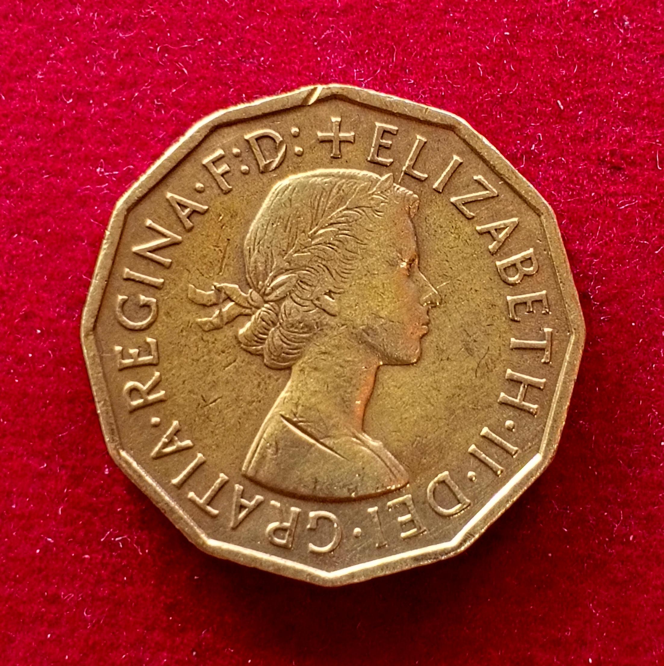 United Kingdom (UK) 3 Pence - Elizabeth II 1954 Coin