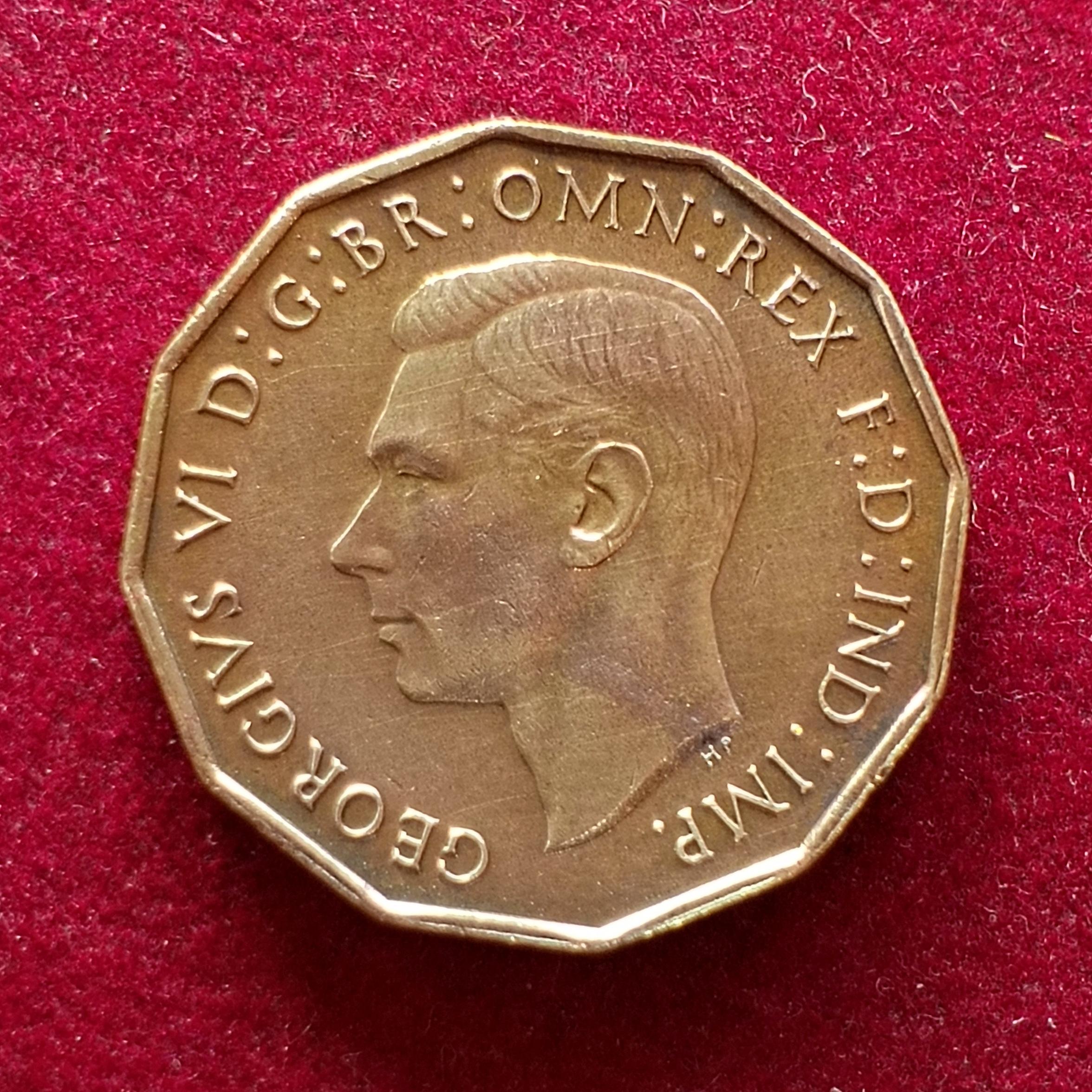 United Kingdom (UK) 3 Pence George VI 1937 Coin